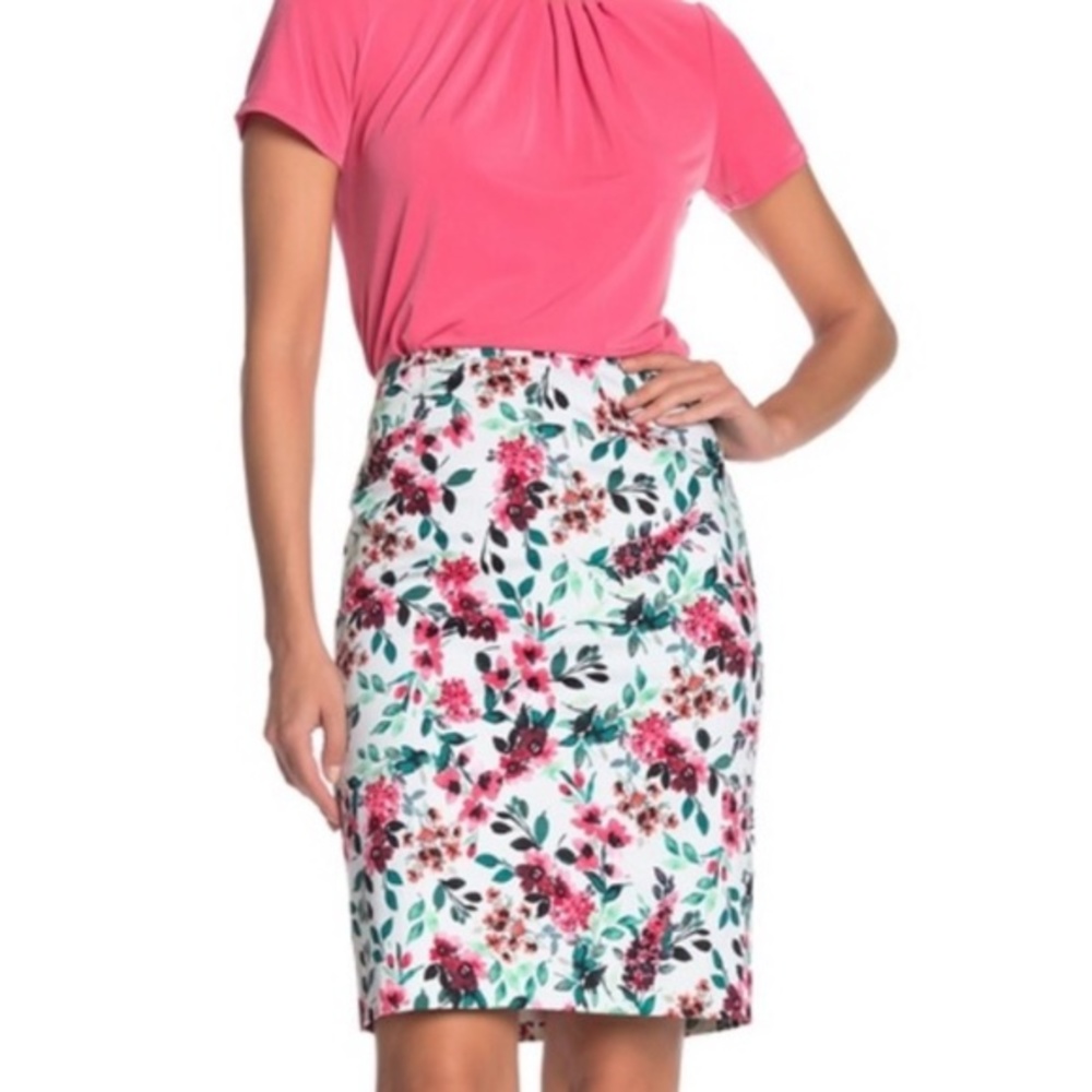 Calvin Klein Floral Pencil Skirt